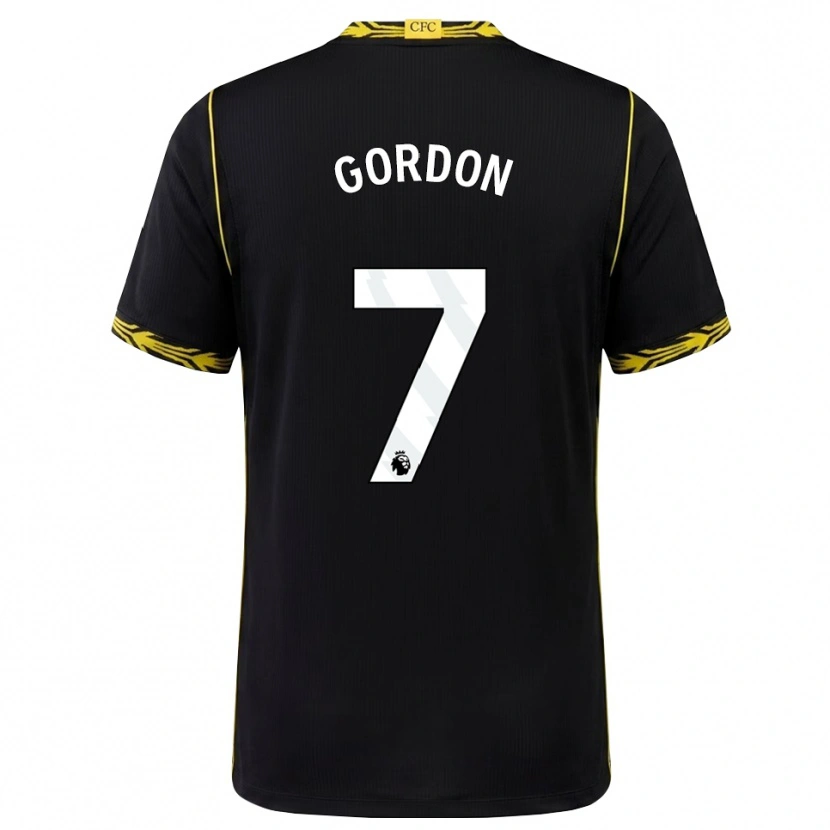 Danxen Mujer Camiseta Sol Gordon #7 Negro Amarillo 2ª Equipación 2026/27 La Camisa