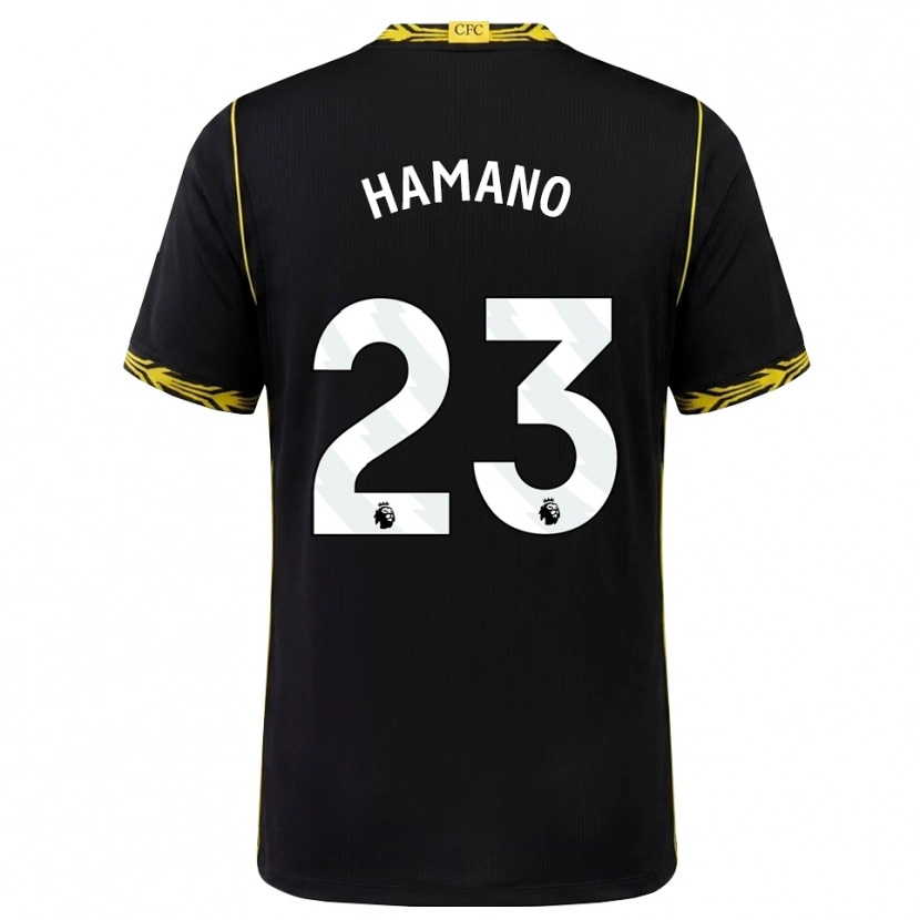Danxen Mujer Camiseta Maika Hamano #23 Negro Amarillo 2ª Equipación 2026/27 La Camisa