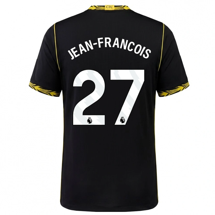 Danxen Mujer Camiseta Oriane Jean-Francois #27 Negro Amarillo 2ª Equipación 2026/27 La Camisa