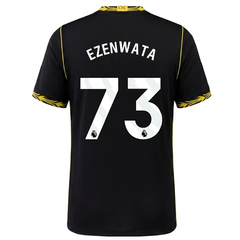 Danxen Mujer Camiseta Chizaram Ezenwata #73 Negro Amarillo 2ª Equipación 2026/27 La Camisa