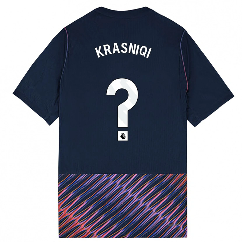 Danxen Mujer Camiseta Elliot Krasniqi #0 Azulreal Blanco 2ª Equipación 2026/27 La Camisa