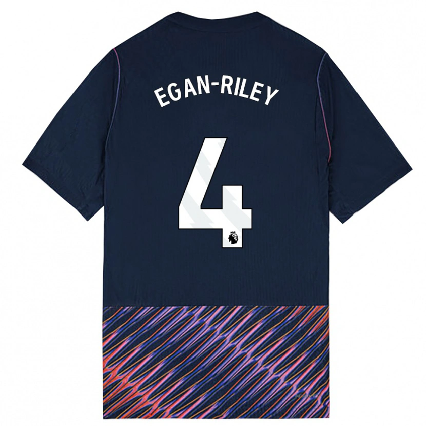 Danxen Mujer Camiseta Roman Egan-Riley #4 Azulreal Blanco 2ª Equipación 2026/27 La Camisa