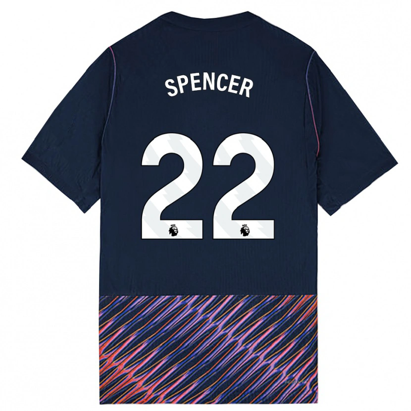 Danxen Mujer Camiseta Rebecca Spencer #22 Azulreal Blanco 2ª Equipación 2026/27 La Camisa