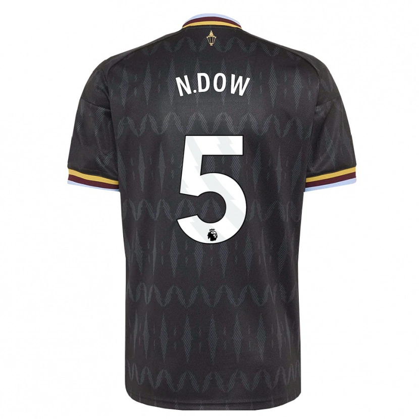 Danxen Mujer Camiseta Elisha N'dow #5 Azulaciano Negro Amarillo 2ª Equipación 2026/27 La Camisa