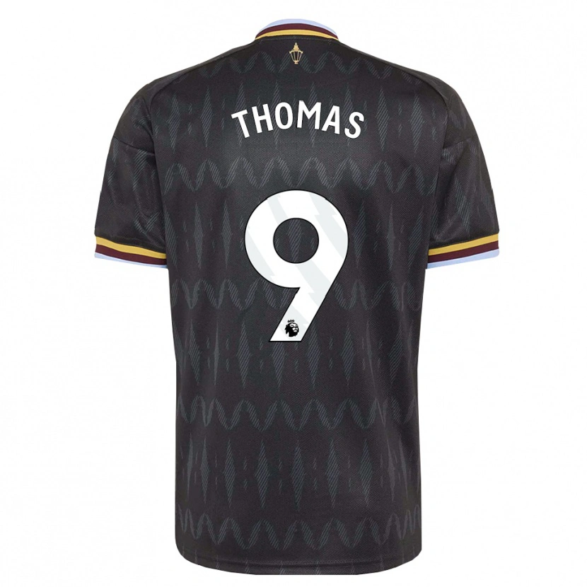 Danxen Mujer Camiseta George Thomas #9 Azulaciano Negro Amarillo 2ª Equipación 2026/27 La Camisa