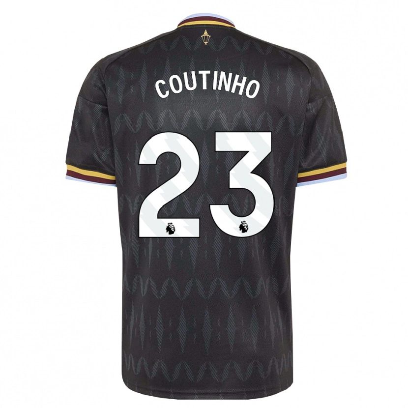 Danxen Mujer Camiseta Philippe Coutinho #23 Azulaciano Negro Amarillo 2ª Equipación 2026/27 La Camisa