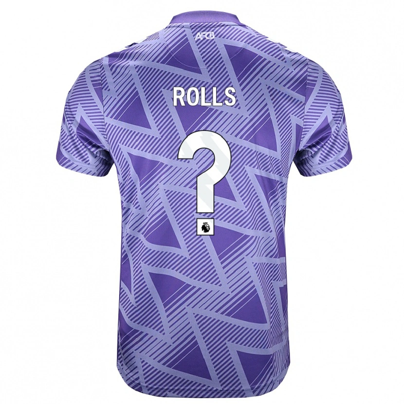 Danxen Mujer Camiseta Thomas Rolls #0 Rojovioletapálido Blanco 2ª Equipación 2026/27 La Camisa