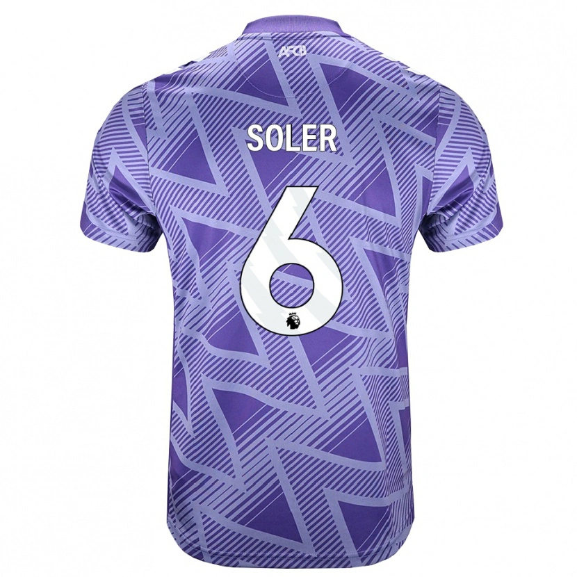 Danxen Mujer Camiseta Julio Soler #6 Rojovioletapálido Blanco 2ª Equipación 2026/27 La Camisa