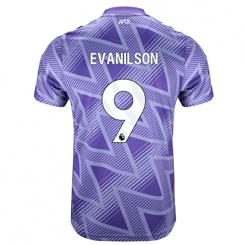 Danxen Mujer Camiseta Francisco Evanilson De Lima Barbosa #9 Rojovioletapálido Blanco 2ª Equipación 2026/27 La Camisa