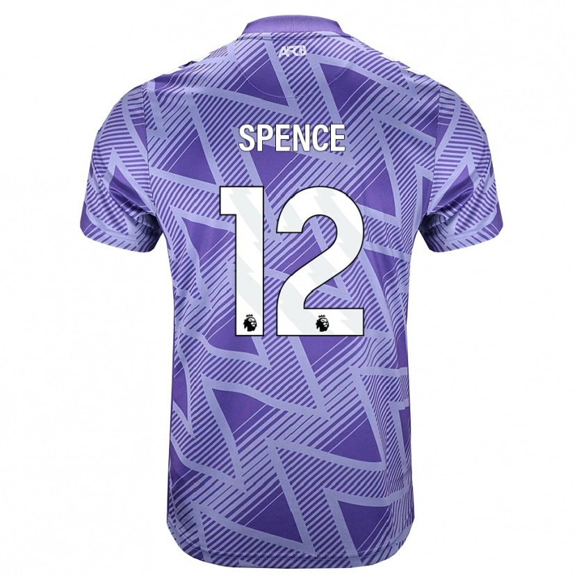 Danxen Mujer Camiseta Joe Spence #12 Rojovioletapálido Blanco 2ª Equipación 2026/27 La Camisa