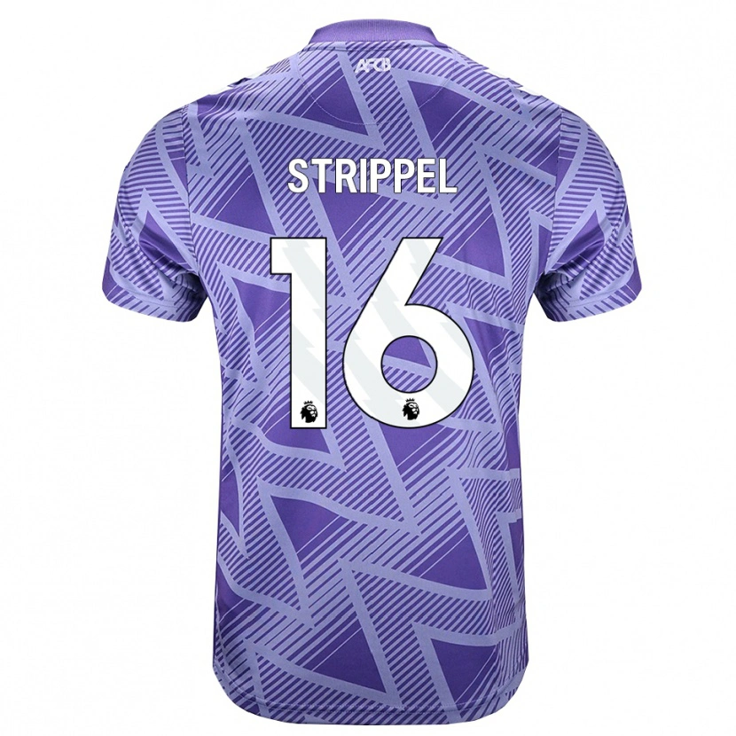 Danxen Mujer Camiseta Ellie Strippel #16 Rojovioletapálido Blanco 2ª Equipación 2026/27 La Camisa