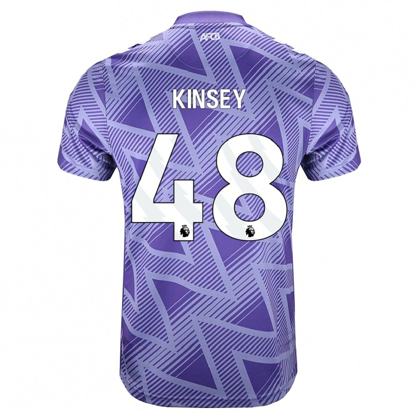 Danxen Mujer Camiseta Max Kinsey #48 Rojovioletapálido Blanco 2ª Equipación 2026/27 La Camisa