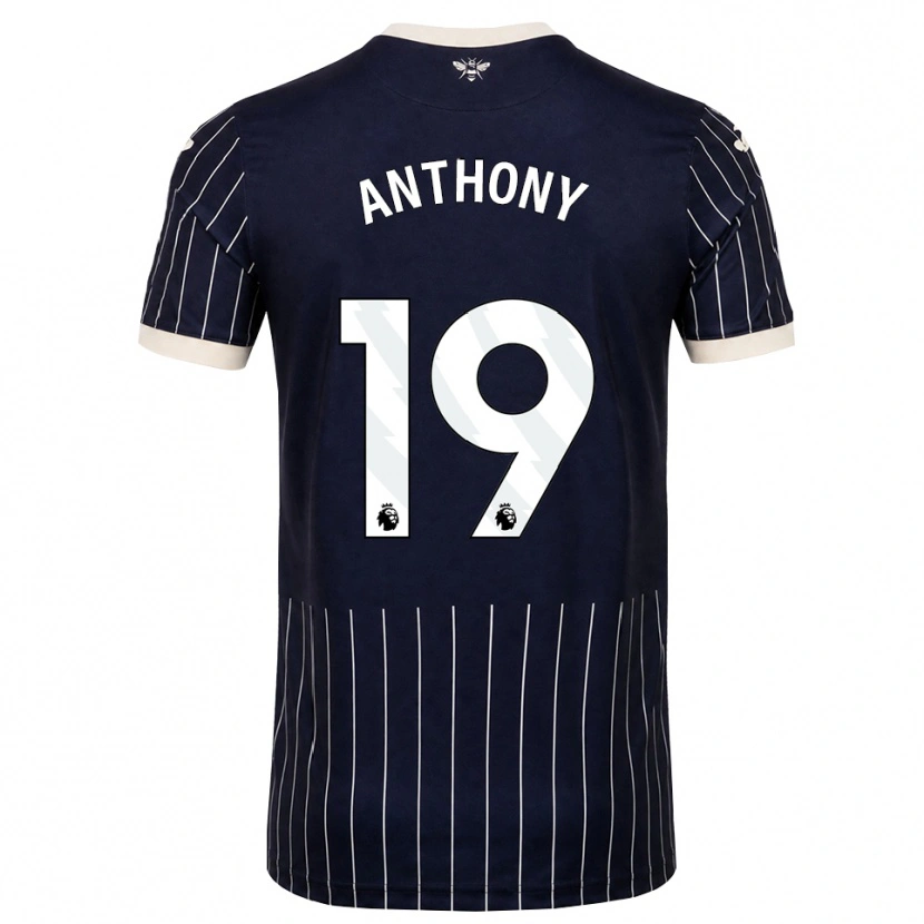 Danxen Mujer Camiseta Jaidon Anthony #19 Negro Blanco 2ª Equipación 2026/27 La Camisa