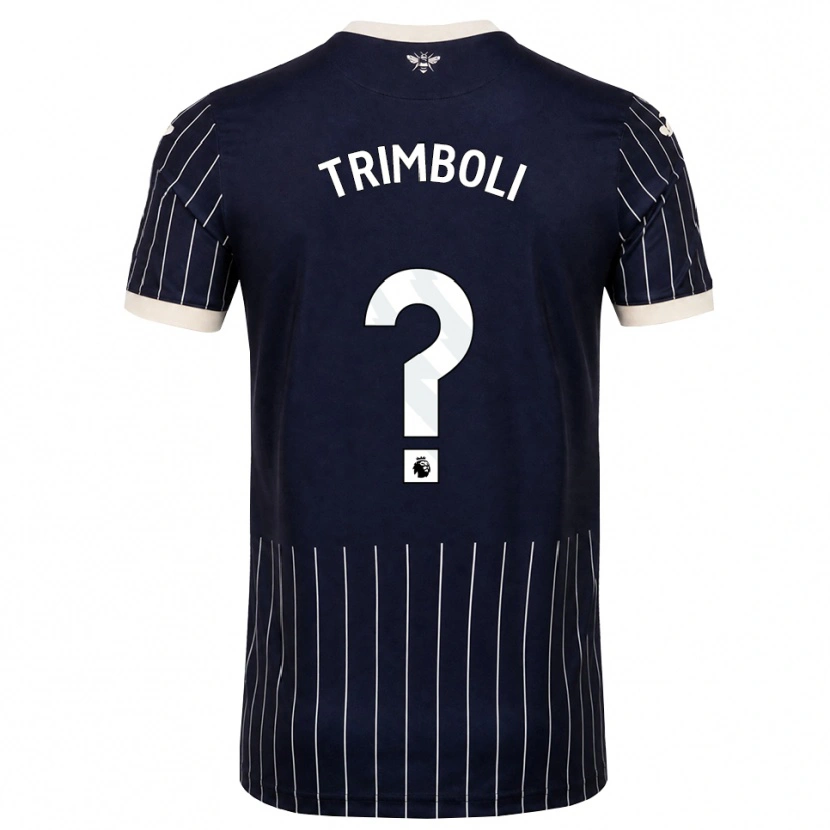 Danxen Mujer Camiseta Archie Trimboli #0 Negro Blanco 2ª Equipación 2026/27 La Camisa