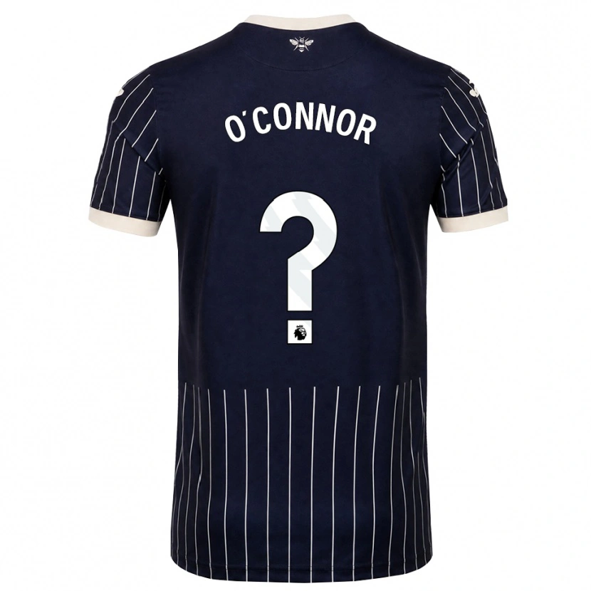 Danxen Mujer Camiseta Donal O'connor #0 Negro Blanco 2ª Equipación 2026/27 La Camisa