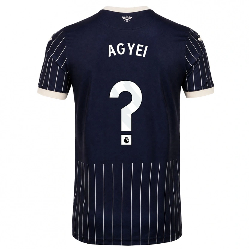 Danxen Mujer Camiseta Kai Agyei #0 Negro Blanco 2ª Equipación 2026/27 La Camisa
