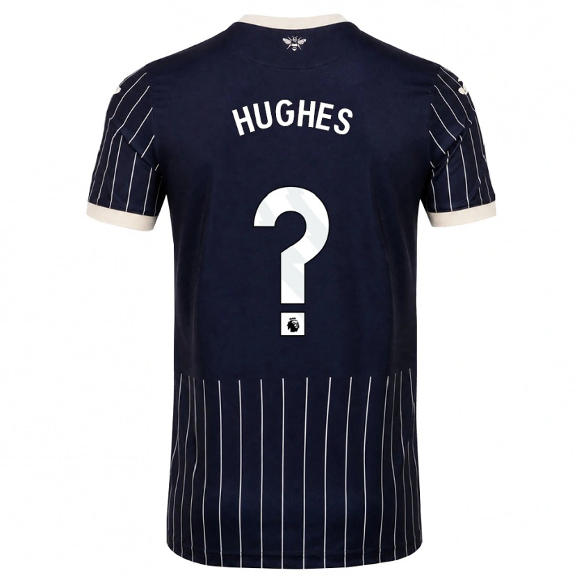 Danxen Mujer Camiseta Cameron Hughes #0 Negro Blanco 2ª Equipación 2026/27 La Camisa