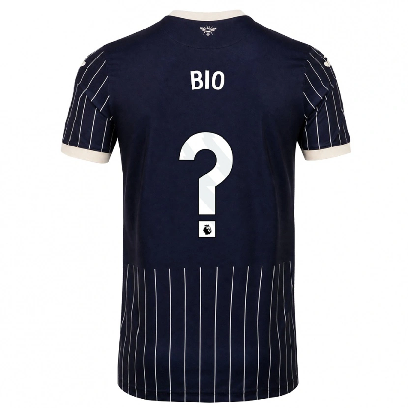 Danxen Mujer Camiseta Samuel Bio #0 Negro Blanco 2ª Equipación 2026/27 La Camisa
