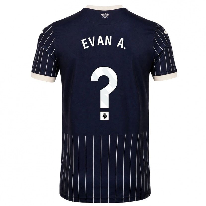 Danxen Mujer Camiseta Evan Anderson #0 Negro Blanco 2ª Equipación 2026/27 La Camisa