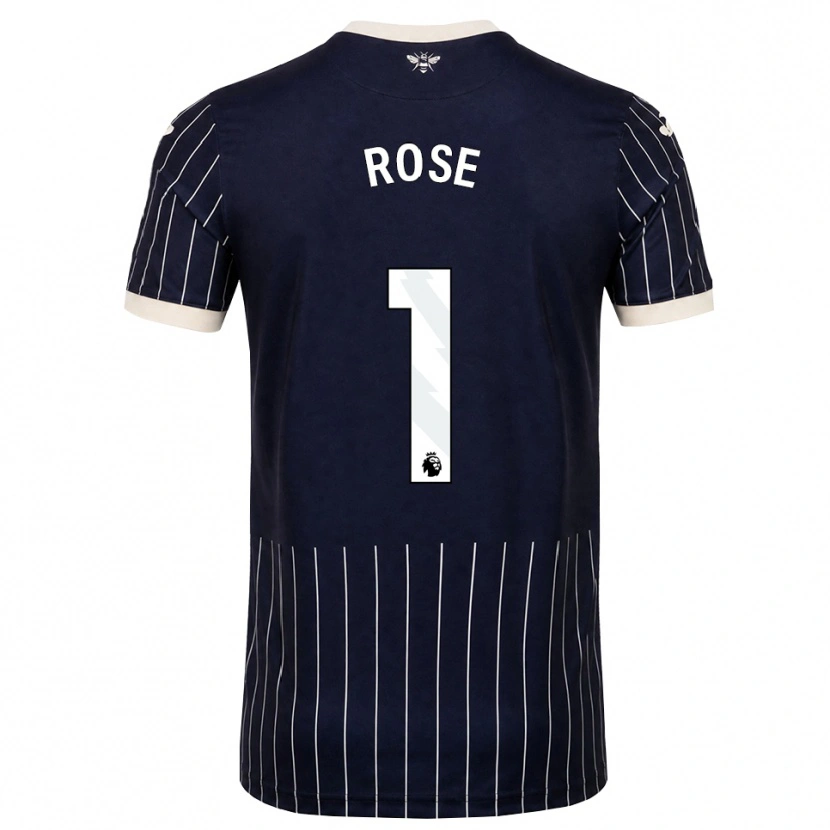 Danxen Mujer Camiseta Reggie Rose #1 Negro Blanco 2ª Equipación 2026/27 La Camisa
