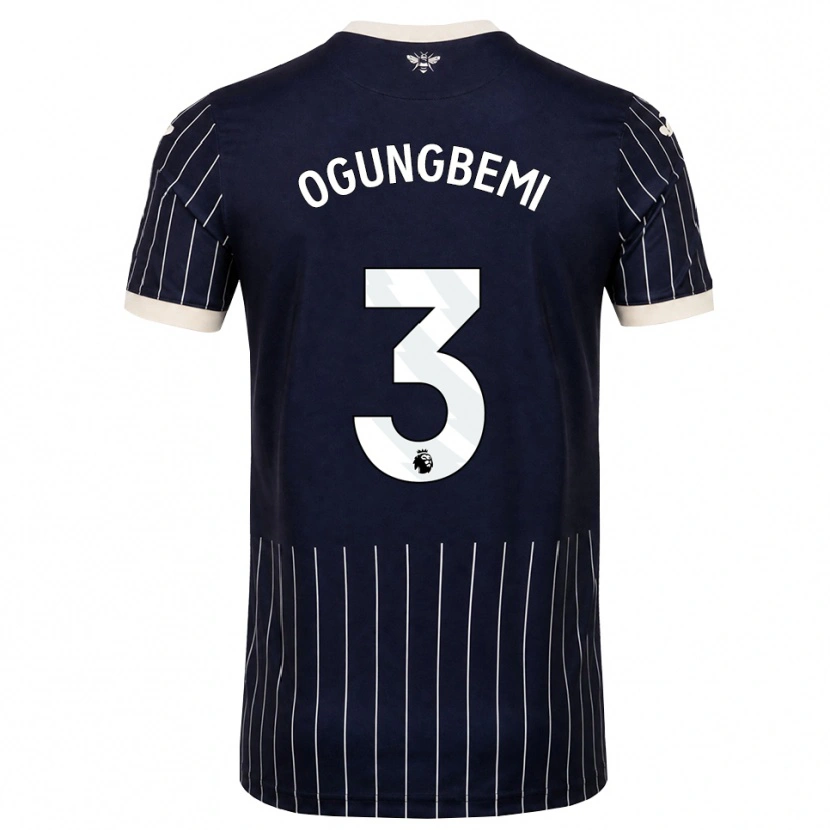 Danxen Mujer Camiseta Nathaniel Ogungbemi #3 Negro Blanco 2ª Equipación 2026/27 La Camisa