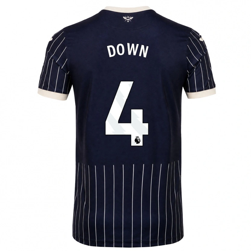 Danxen Mujer Camiseta Alissa Down #4 Negro Blanco 2ª Equipación 2026/27 La Camisa