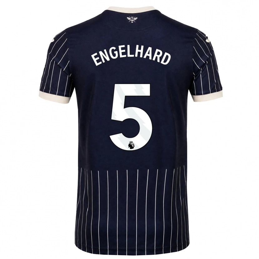 Danxen Mujer Camiseta Carolin Engelhard #5 Negro Blanco 2ª Equipación 2026/27 La Camisa