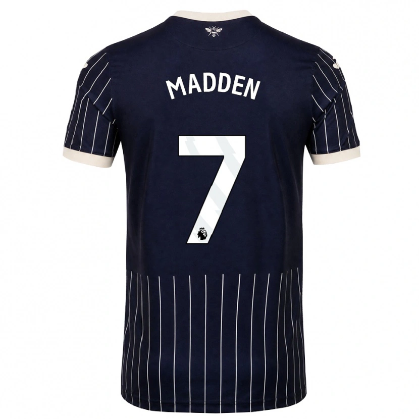 Danxen Mujer Camiseta Coran Madden #7 Negro Blanco 2ª Equipación 2026/27 La Camisa