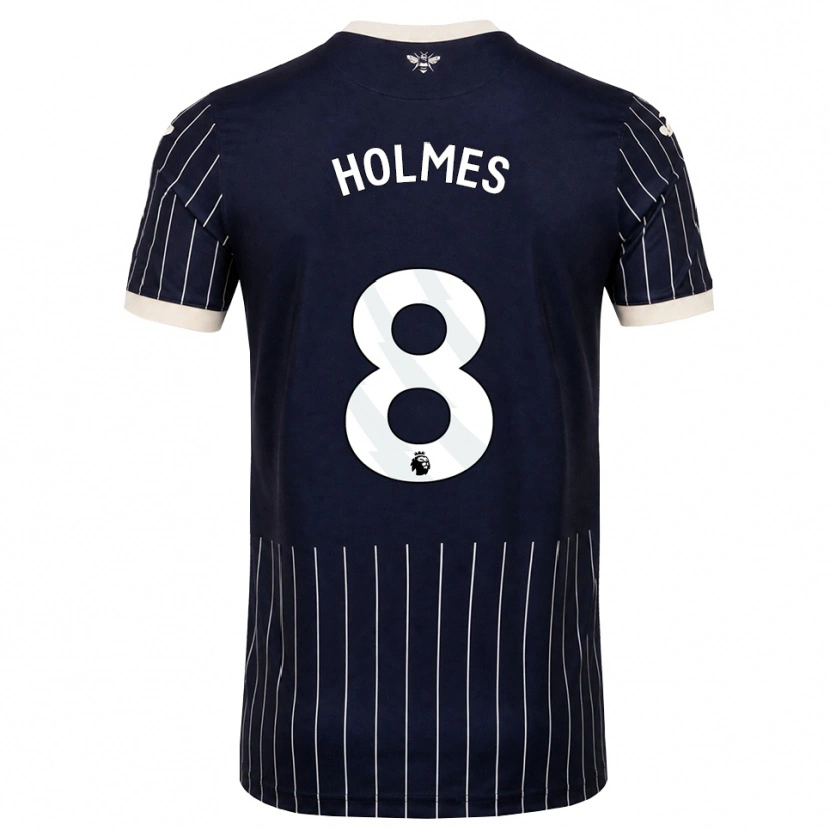 Danxen Mujer Camiseta Mollie Holmes #8 Negro Blanco 2ª Equipación 2026/27 La Camisa