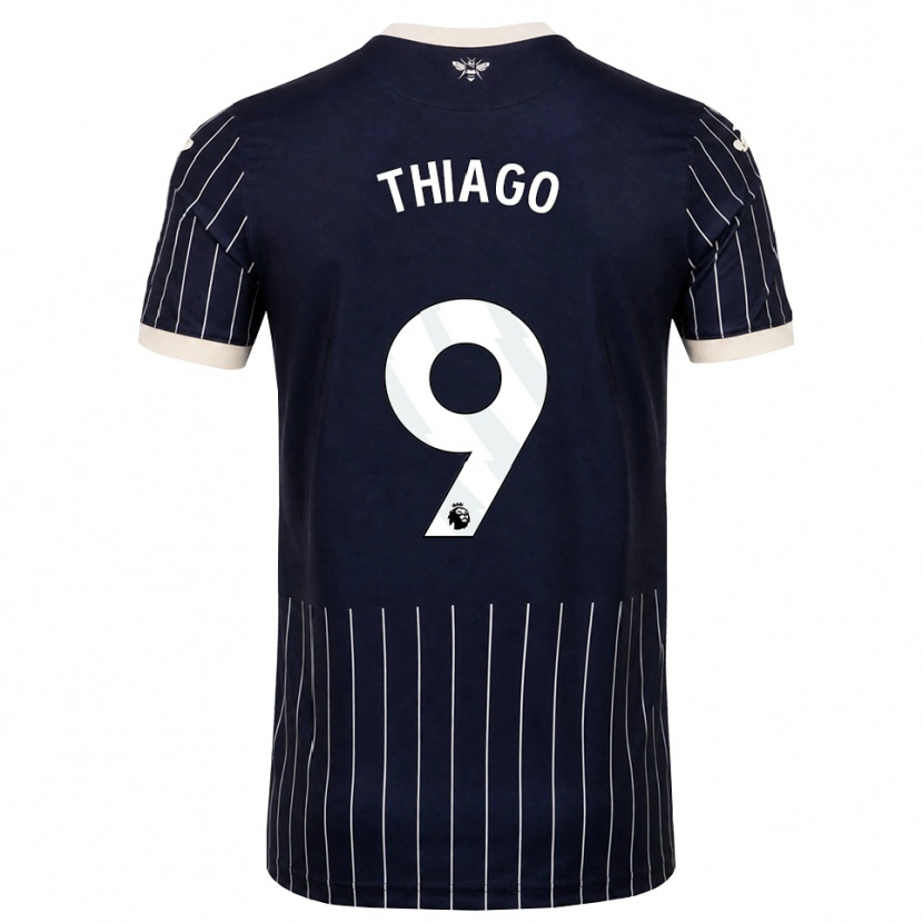 Danxen Mujer Camiseta Igor Thiago #9 Negro Blanco 2ª Equipación 2026/27 La Camisa