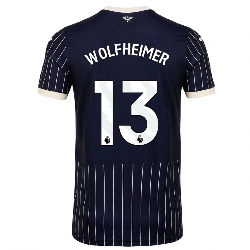 Danxen Mujer Camiseta Connor Wolfheimer #13 Negro Blanco 2ª Equipación 2026/27 La Camisa