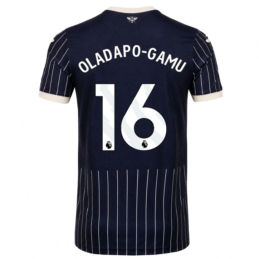 Danxen Mujer Camiseta Josh Oladapo-Gamu #16 Negro Blanco 2ª Equipación 2026/27 La Camisa