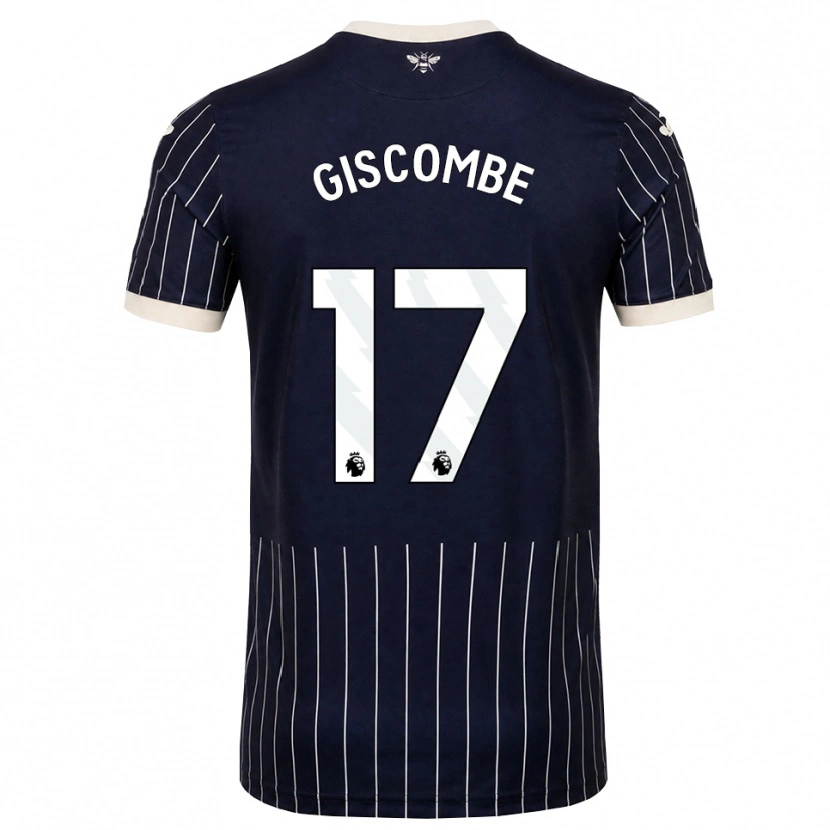 Danxen Mujer Camiseta Naeem Giscombe #17 Negro Blanco 2ª Equipación 2026/27 La Camisa