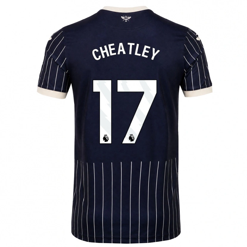 Danxen Mujer Camiseta Ashley Cheatley #17 Negro Blanco 2ª Equipación 2026/27 La Camisa