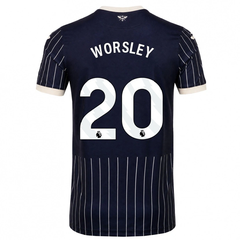 Danxen Mujer Camiseta Freya Worsley #20 Negro Blanco 2ª Equipación 2026/27 La Camisa