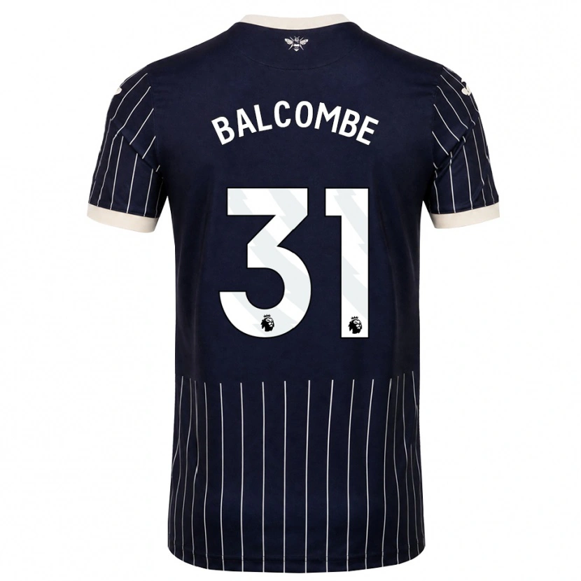 Danxen Mujer Camiseta Ellery Balcombe #31 Negro Blanco 2ª Equipación 2026/27 La Camisa