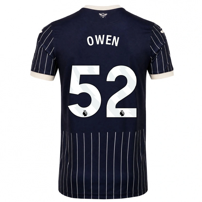 Danxen Mujer Camiseta Riley Owen #52 Negro Blanco 2ª Equipación 2026/27 La Camisa