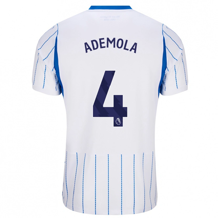 Danxen Mujer Camiseta Sebastian Ademola #4 Azuldodger Blanco 2ª Equipación 2026/27 La Camisa