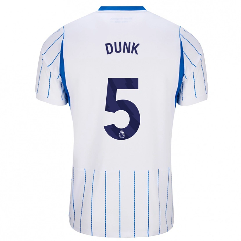 Danxen Mujer Camiseta Lewis Dunk #5 Azuldodger Blanco 2ª Equipación 2026/27 La Camisa