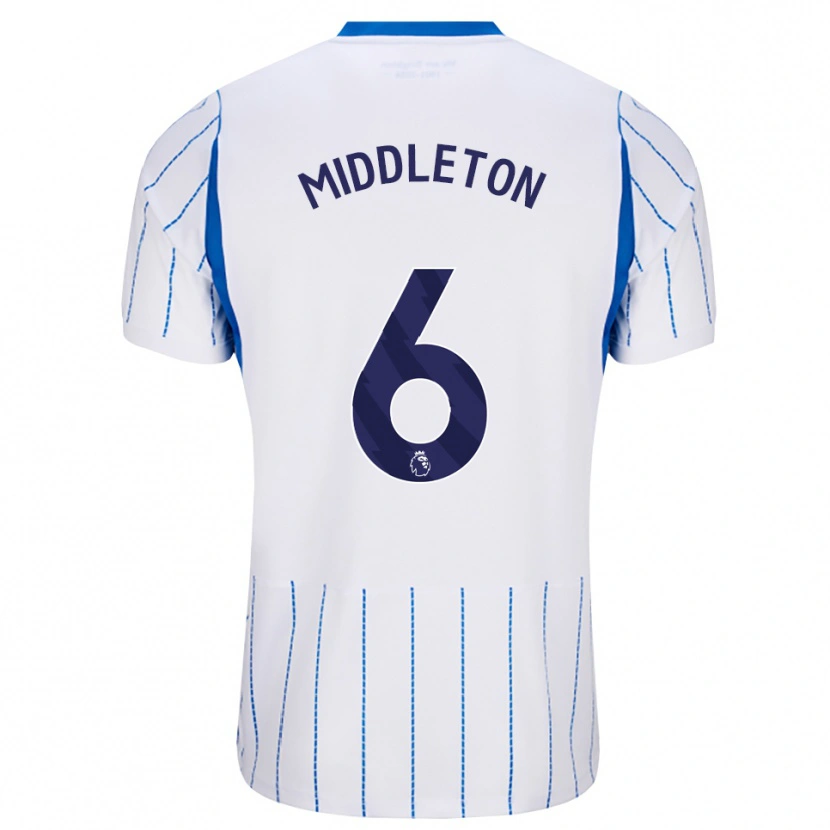 Danxen Mujer Camiseta Jesse Middleton #6 Azuldodger Blanco 2ª Equipación 2026/27 La Camisa