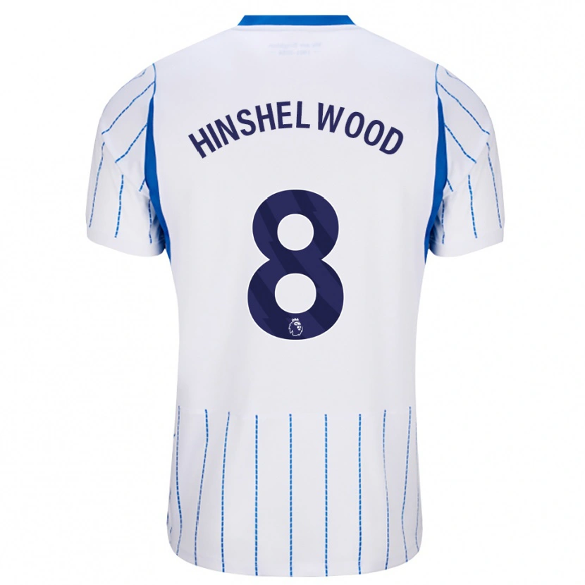 Danxen Mujer Camiseta Jack Hinshelwood #8 Azuldodger Blanco 2ª Equipación 2026/27 La Camisa