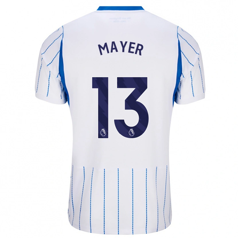 Danxen Mujer Camiseta Oliver Mayer #13 Azuldodger Blanco 2ª Equipación 2026/27 La Camisa