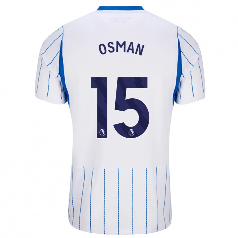 Danxen Mujer Camiseta Ibrahim Osman #15 Azuldodger Blanco 2ª Equipación 2026/27 La Camisa