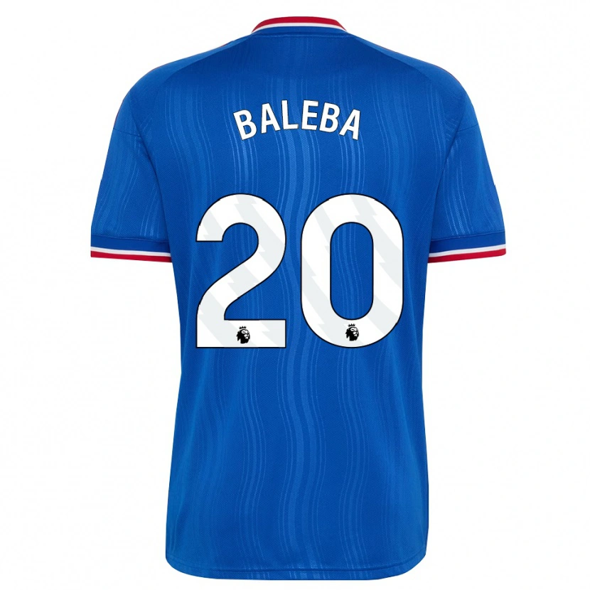 Danxen Mujer Camiseta Carlos Baleba #20 Azul Blanco Rojo 2ª Equipación 2026/27 La Camisa