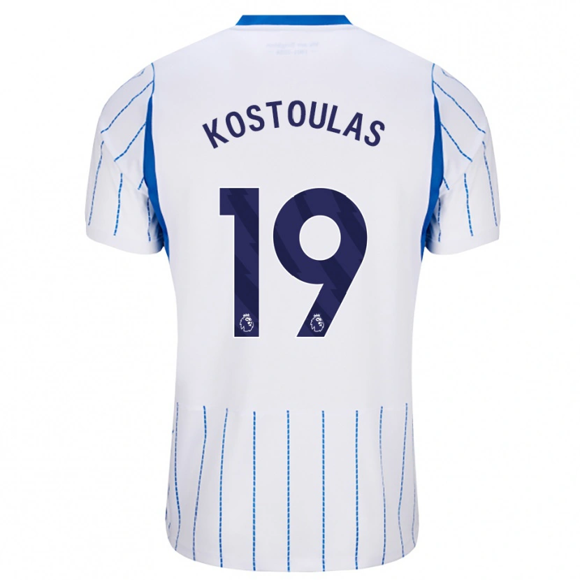 Danxen Mujer Camiseta Charalampos Kostoulas #19 Azuldodger Blanco 2ª Equipación 2026/27 La Camisa