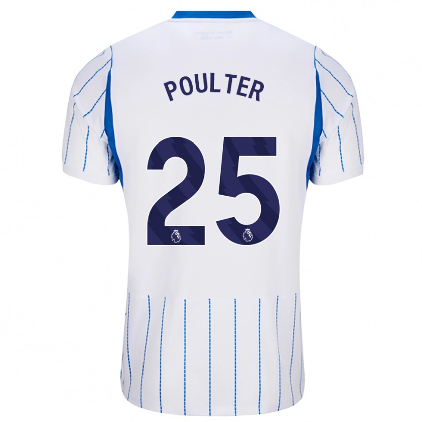 Danxen Mujer Camiseta Hannah Poulter #25 Azuldodger Blanco 2ª Equipación 2026/27 La Camisa