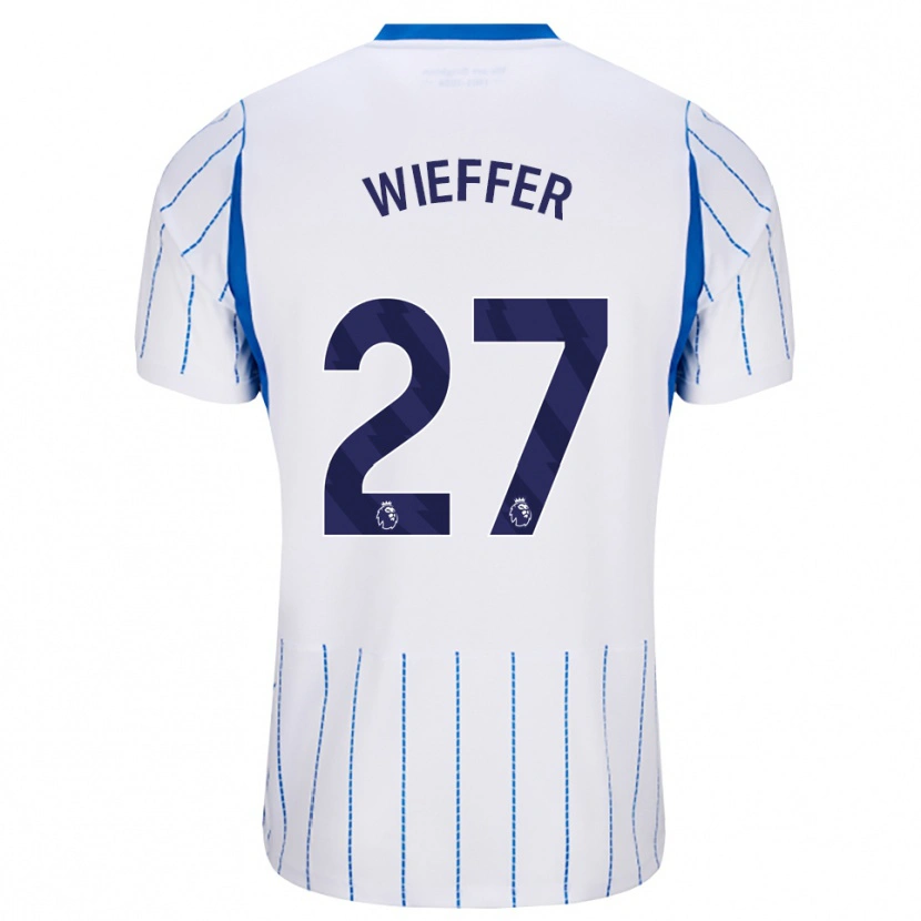 Danxen Mujer Camiseta Mats Wieffer #27 Azuldodger Blanco 2ª Equipación 2026/27 La Camisa