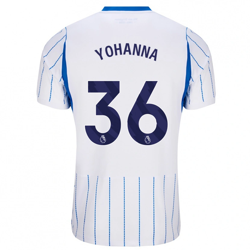 Danxen Mujer Camiseta Zadok Yohanna #36 Azuldodger Blanco 2ª Equipación 2026/27 La Camisa