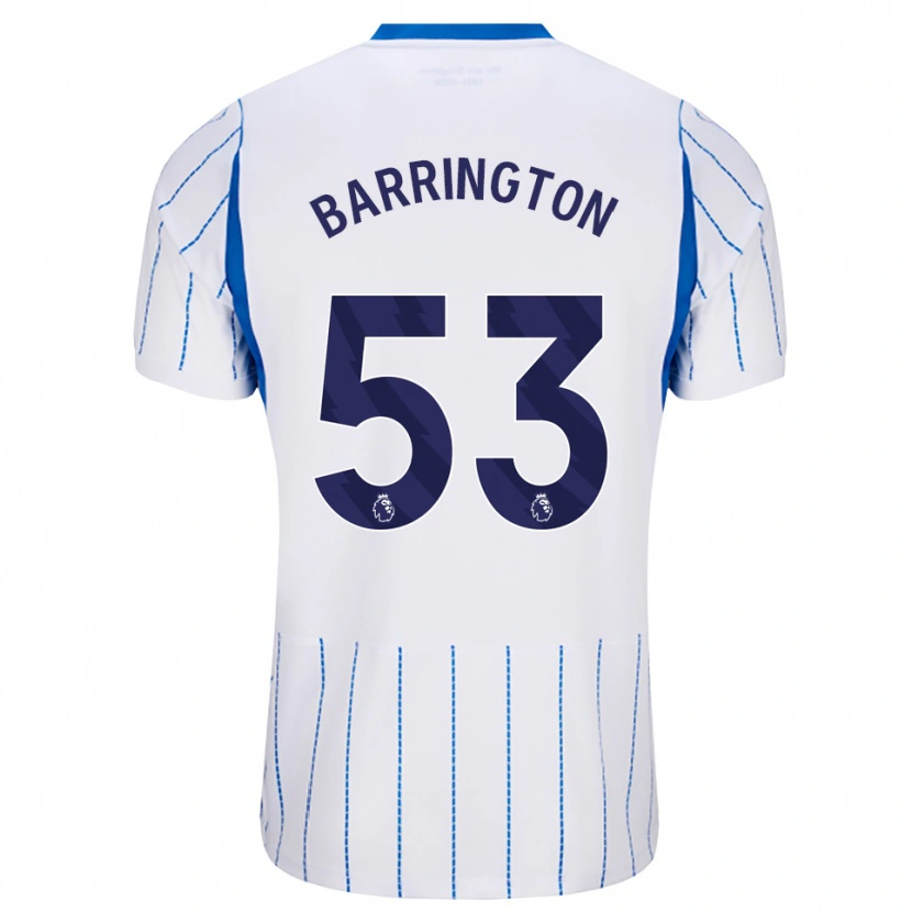 Danxen Mujer Camiseta Luca Barrington #53 Azuldodger Blanco 2ª Equipación 2026/27 La Camisa