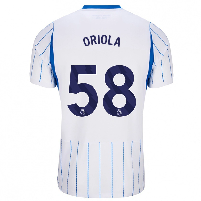 Danxen Mujer Camiseta Nehemiah Oriola #58 Azuldodger Blanco 2ª Equipación 2026/27 La Camisa